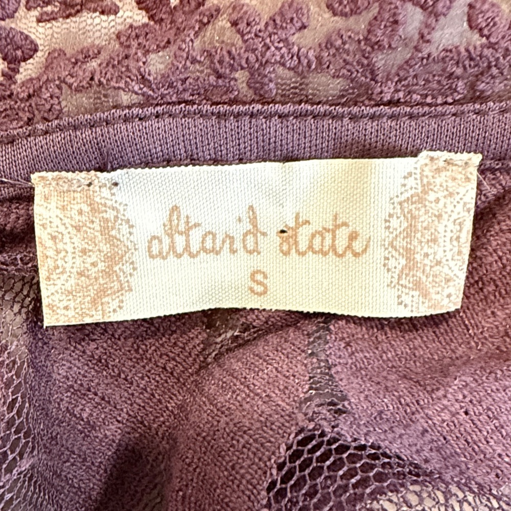 Alter'd State Dusty Plum Colored Lace Sleeveless Dress Size Small - Picture 12 of 14